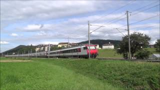 Trafic ferroviaire Puidoux  Moreillon avec ETR 610 [upl. by Nalla]