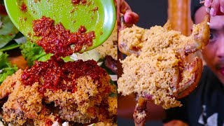 Sambel sepuasnya  1 ekor ayam 1 ekor GURAMEH 10 lebih sayap ayam kremes [upl. by Hazmah929]