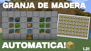 COMO HACER una GRANJA DE MADERA AUTOMATICA en MINECRAFT 121 [upl. by Scrivenor]