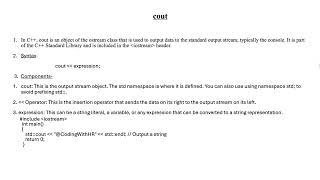 Input and Output in C  cout [upl. by Yvonne]