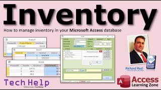 Microsoft Access Inventory Management System  Tracking Product Inventory Stock Quantity on Hand [upl. by Argela]