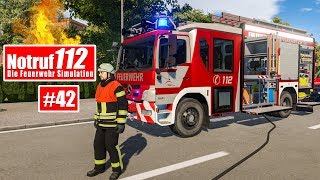 NOTRUF 112 42 Das HAUS brennt Einsatz für den gesamten Löschzug I FeuerwehrSimulation [upl. by Ayocat]