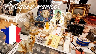 ❤️Lovely❤️ Antiques Market in Nice 🇫🇷 Come Shop with me [upl. by Vaenfila]