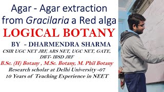 Extraction of Agar from Gracilaria a Red alga II MICROBIOLOGY II TISSUE CULTURE [upl. by Zosema460]