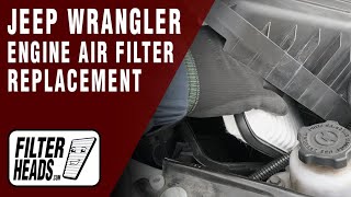 How to Replace Engine Air Filter 2016 Jeep Wrangler 36L V6  AF4025 TA35819 [upl. by Waylon]