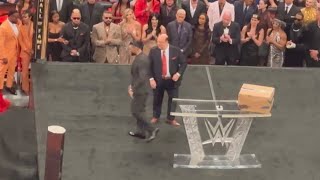 What happens with Roman Reigns off air during the 2024 WWE Hall of Fame [upl. by Niwde469]