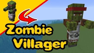 Minecraft Zombie Villager  Minecraft Statue build  Zombie Villager PS4 XBox PC Pocket Edition [upl. by Maisey514]