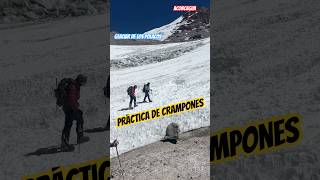 🥾🧊Practica de CRAMPONES en campo 3 de Guanaco al fondo el glaciar de los polacos ACONCAGUA [upl. by Cotsen]