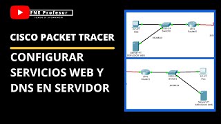 CONFIGURAR SERVICIOS WEB HTTP Y DNS EN SERVIDOR DE CISCO PACKET TRACER  CCNA [upl. by Dupaix]