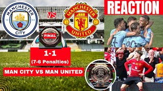 Man City vs Manchester United 11 76 Penalty Live Community Shield Football Match Score Highlights [upl. by Heilman]