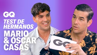 Mario y Óscar Casas de sus crushes adolescentes a su talento oculto  Test de hermanos  GQ España [upl. by Aimerej]