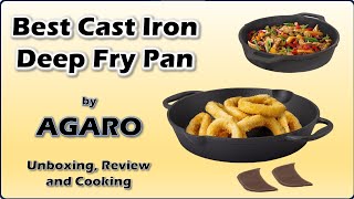 Cast Iron Frying Pan  Cast Iron Skillet  Agaro Cast Iron Cookware Review With Cookingagaro [upl. by Ariane]