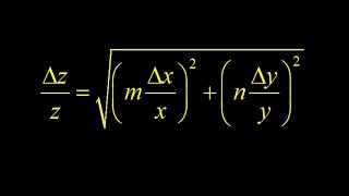 Error propagation formulas  error propagation examples with addition multiplication exponents [upl. by Isidore]