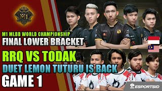 RRQ vs TODAK • Game 1 BO5 Final Lower Bracket  M1 Playoffs [upl. by Yleve233]