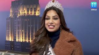 Miss Universe Harnaaz Sandhu at Empire State Building shorts [upl. by Emya]