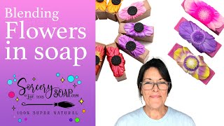 Make Soap Flowers  Blending Soap Dough [upl. by Nylauqcaj]