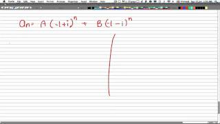 Discrete Math 2 Tutorial 27 Complex Root Recurr Relation 1 [upl. by Brazee]