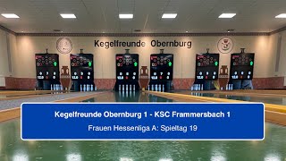 Kegelfreunde Obernburg 1  KSC Frammersbach 1 [upl. by Naenaj]