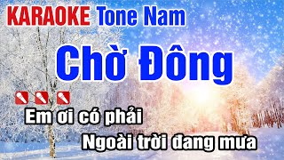 Chờ Đông Karaoke Tone Nam  Beat Phối Hay Nhất Karaoke Nhạc Sống Thanh Ngân [upl. by Hurst]