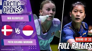 Mia Blichfeldt DEN vs Putri Kusuma Wardani INA  R32  Arctic Open 2024 [upl. by Sivartal]