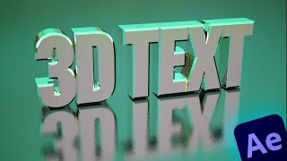 Create True 3d Text in Adobe After Effects [upl. by Ecar707]