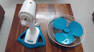 How to assemble V Guard ReviewUnboxingDemo VGUARD Esfera Table Fan1350 RPMreenasfoodcorner6790 [upl. by Ytsrik]