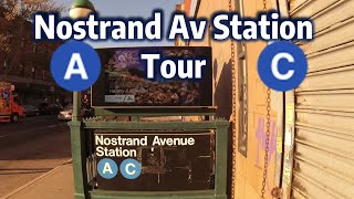 ᴴᴰᴿ ᴴᴰ⁶⁰ Nostrand Avenue A amp C Subway Station Tour [upl. by Anh858]