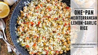 Mediterranean LemonGarlic Rice  Healthy amp Delicious OnePan Recipe [upl. by Valoniah]