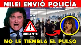 MILEI ENVIÓ POLICÍA 🚨 NO LE TIEMBLA EL PULSO Y SE LLEVA PUESTOS A LOS SINDICALISTAS DE AEROPARQUE [upl. by Ahar]