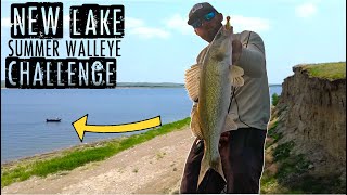 How to Find and Catch Summer Walleyes on New Lake [upl. by Bathilda]