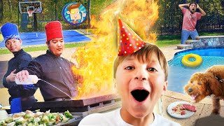 HIBACHI in our Backyard  Heaven Chases Birthday FV Family Vlog [upl. by Peddada71]