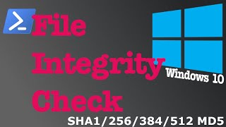 File Checksum amp Integrity Check on Windows 10  File Security Hash SHA1256384512MD5 [upl. by Sheffy761]