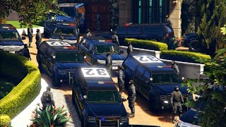 GTA 5  Michael Join Police  Security Protocol Visit To Police Station  Rj Shadow Gaming [upl. by Manvell630]