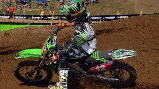 Spring Creek 250 Moto 2 Baggett Battles Barcia for 2nd [upl. by Relyuhcs]