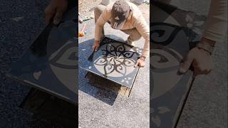 how to make😱marble rangoli🔥 design‼️ Italian marble manufacturing process shorts construction [upl. by Sile]