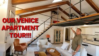 Venice Apartment Tour with Canal View amp Rooftop Deck  Venice Italy Airbnb Tour [upl. by Aicitel]