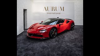 2021 NEW FERRARI SF90 STRADALE ASSETTO FIORANO ROSSO CORSA Walkaround by AURUM International 4K [upl. by Merola]