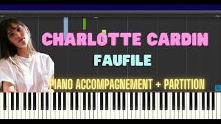 Charlotte CardinFaufile accompagnement piano facile tutoriel COMME LORIGINAL  Partition [upl. by Desdemona]