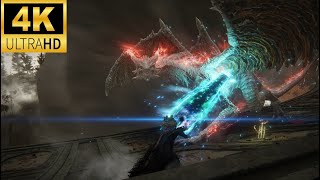 Elden Ring  Ancient Dragon Lansseax Resurrected Boss Fight 4KNo HUDReShade  Texture Mods [upl. by Lahpos]