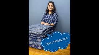 CAMBRIC COTTON RUNNING FABRICS POOTHURANS AJRAKH PRINT cambriccotton ajrakhprint cottonfabric [upl. by Airogerg]