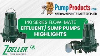 Zoeller 140 Series quotFlowMatequot EffluentSump Pump Product Highlight [upl. by Nohsed461]