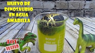 Experimento huevo dinosaurio en agua amarilla  30 minutos de Nacimientos de dinosaurio de juguete [upl. by Couq]