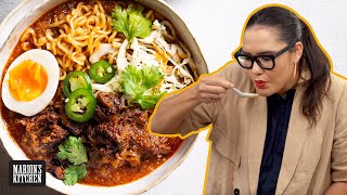 The Mexican Ramen Noodles you didnt know you needed  Birria ramen noodles  Marions Kitchen [upl. by Naashom]