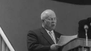 Discours de Khrouchtchev à Berlin  Conférence de presse d Eisenhower à Washington [upl. by Dnomed]