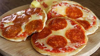 Pizza en sartén sin horno 🍕 ¡FÁCIL Y RÁPIDA 😱 [upl. by Vaenfila]