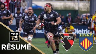 TOP 14  Résumé 1ère Oyonnax Rugby v USA Perpignan  J19  Saison 2024 [upl. by Yneffit]