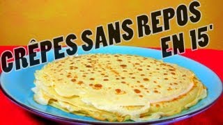 ◢ EP12 ◣ Recette crêpe sans repos en 15 minutes [upl. by Anerys]