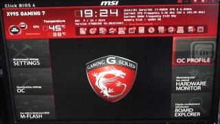 MSI X99S GAMING 7 BIOS [upl. by Ellehcen]