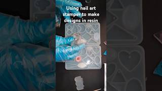 Using nail stamper in resin [upl. by Chemush]