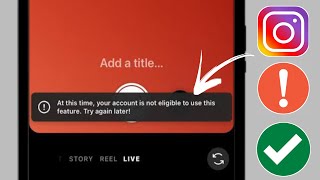 Napraw „W tej chwili Twoje konto nie może korzystać z tej funkcji na Instagramie [upl. by Jonati]